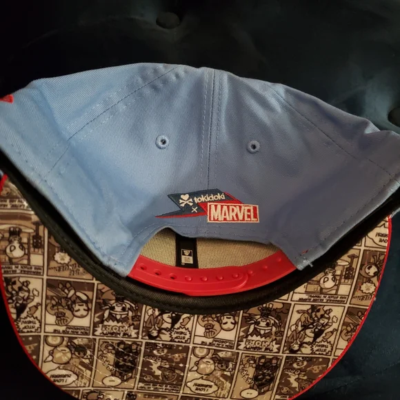 Marvel Captain America Red and Blue Hat - Picture 2 of 3